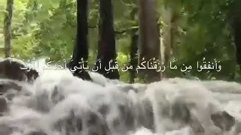 (وَأَنفِقُوا۟ مِن مَّا رَزَقۡنَـٰكُم) سوره المنافقون