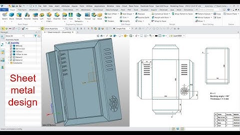 ZW3D Exercise 38 - Sheet metal design + 2D Drawing