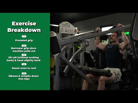 Strive Lat Pulldown Pin Loaded Machine - Exercise Breakdown