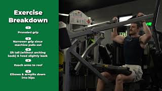 Strive Lat Pulldown Pin Loaded Machine - Exercise Breakdown