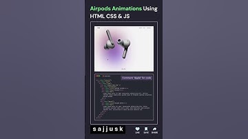 Airpods Animation using HTML CSS 😵😱 Awesome Next level Animation of Apple Airpods 🫨🎧💬 #html #css #js