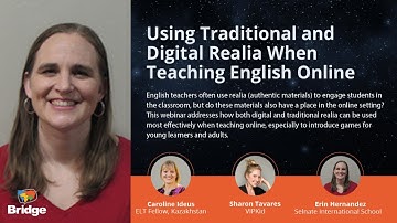 What skill sets and activities can we use realia for when teaching English?