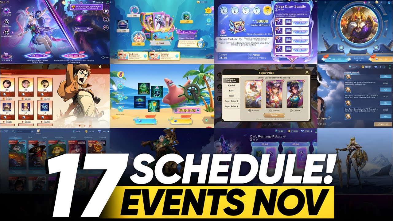 17 SCHEDULE EVENTS IN NOVEMBER MONTH! - AOT RESALE, COLLECTOR AND COLLAB RESALE!