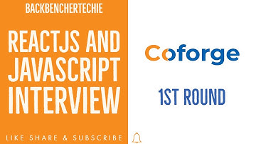 ReactJs Interview Coforge 1st Round | ReactJs & Javascript | Coforge | Software Engineer | Developer