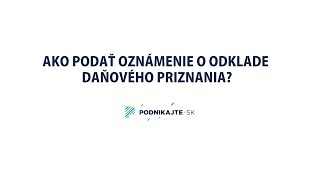 Odklad daňového priznania v roku 2020 elektronicky - videonávod