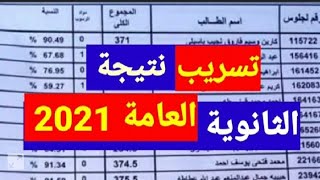 تسريب نتيجة الثانوية العامة من الكنترول نقلا عن البعض
