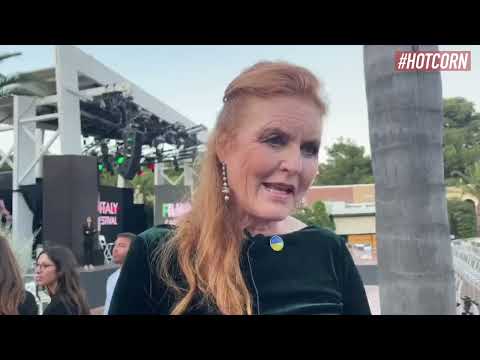 FILMING ITALY SARDEGNA FESTIVAL | Sarah Ferguson, Duchess of York interview / intervista | HOT CORN