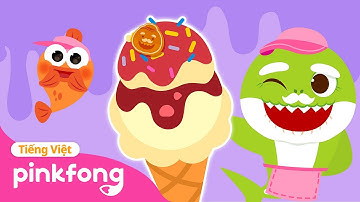 Xe kem của Cá Mập Ông 🌈 Bài hát sắc màu của Cá Mập Con | Baby Shark Pinkfong! - Nhạc thiếu nhi