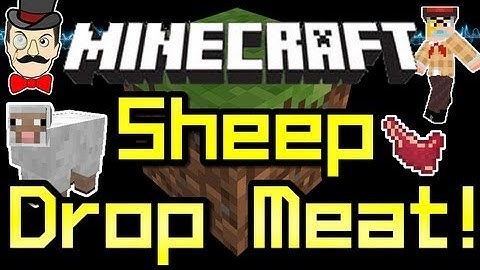 Minecraft Mods - SHEEP Drop MEAT ! Lamb Chops New Food Drop Mod !
