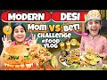 Desi food  junk food  food challenge with mom  food eating challenge  samayra narula 