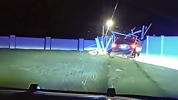 Man Crashes Through Fence During Police Chase