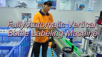 Fully Automatic Vertical Bottle Labeling Machine | Efficient Round Bottle Labeling and Printing