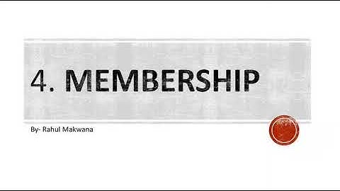 12 th SP | Ch-4 | #Part-1|  MEMBERSHIP  | GSEB | Rahul Makwana