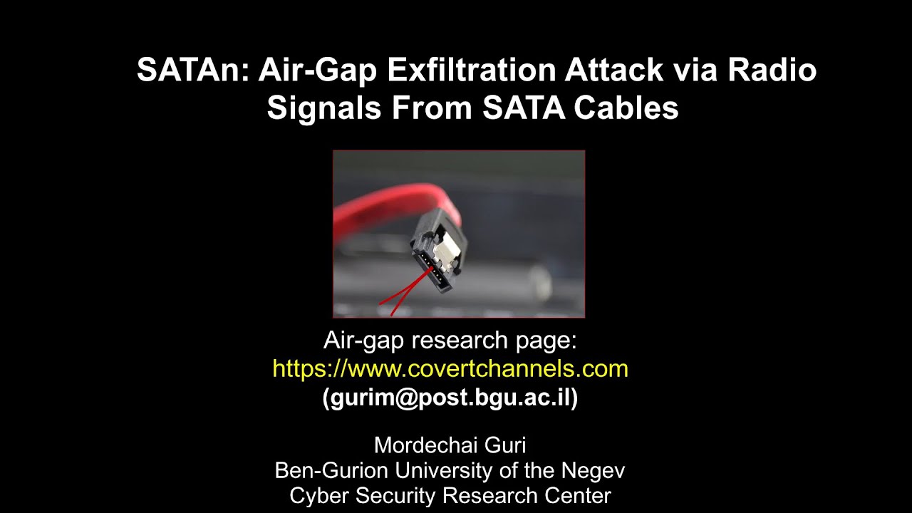 SATAn: Air-Gap Exfiltration Attack via Radio Signals From SATA Cables