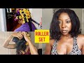 Roller Set Relaxed Hair + Preserve Curls Overnight