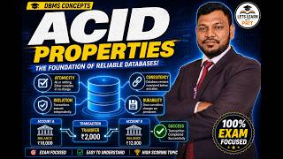 DBMS Unit 4 Lecture 2 | ACID Properties in DBMS | Atomicity Consistency Isolation Durability
