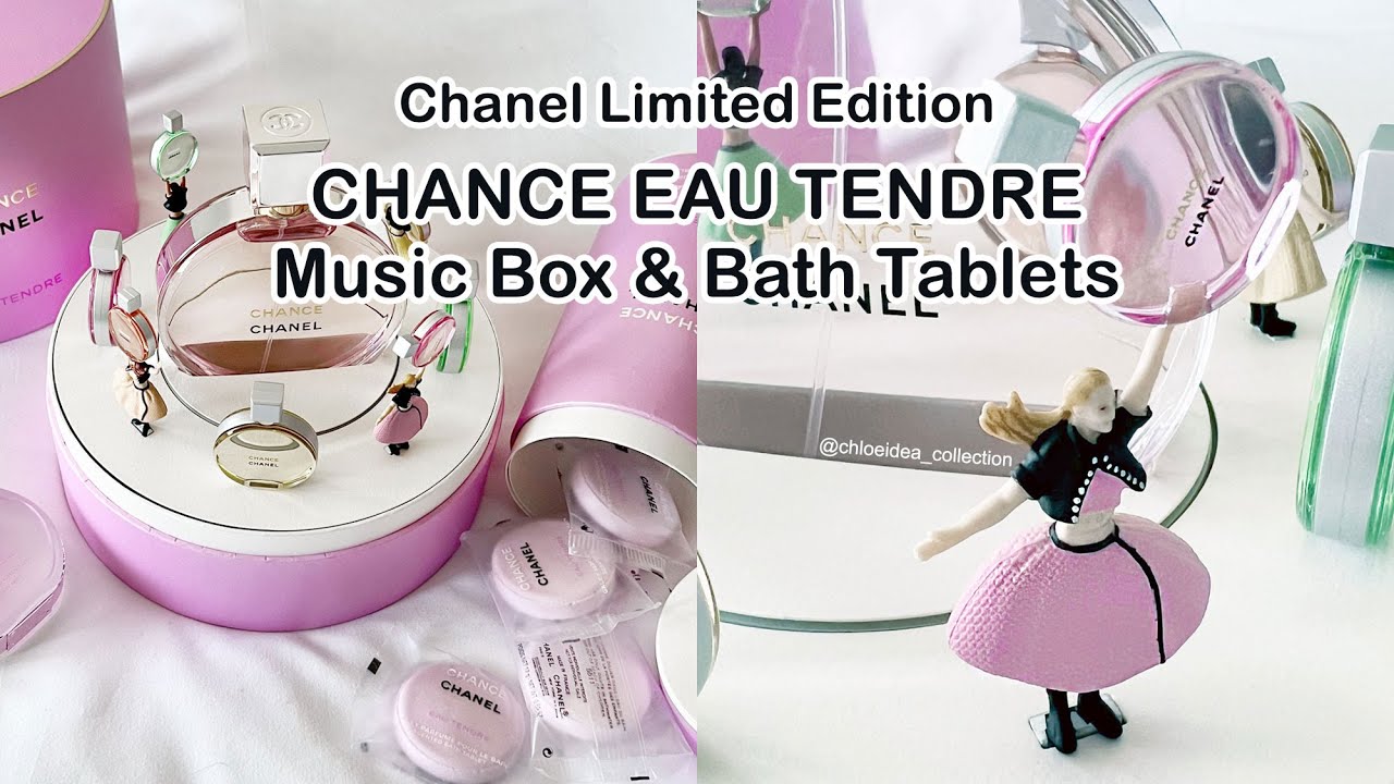 CHANEL Chance Eau Tentre Parfume Music Box  Chanel Chance Eau Tendre  Scented Bath Tablets 
