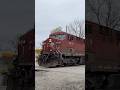 Here’s CPKC 421 rolling through Alliston Ontario with 8655 leading #train #cp #railway