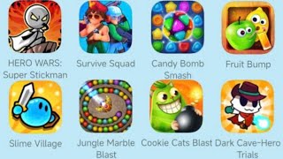 Hero War Super Stickman Defense,Survive Squad,Candy Bomb Smash, Fruit Bump,Jungle Marble Blast,... screenshot 4