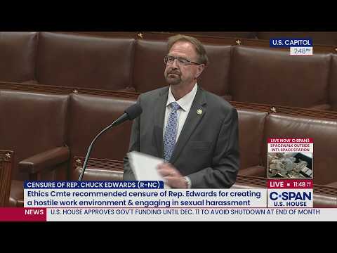 U.S. House Vote on Government Funding &amp; Debate on Censuring Rep. Chuck Edwards (R-NC)