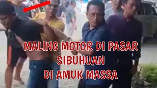 Beraksi Di Lingkungan 1 Pasar Sibuhuan, Maling Motor Diamankan Ke Polsek Barumun Kab. Padang Lawas