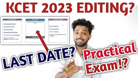 Can we edit KCET application form 2023? | Last date of KCET online application | KCET practical exam
