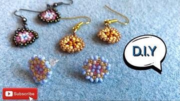 Beaded stud earring tutorial