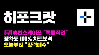 히포크랏 [긴급] (구) 휴먼스케이프 &quot;대폭등&quot; 직전..! 정확도 100% 차트분석, 오늘부터 반드시 보셔야됩니다..! #코인시황