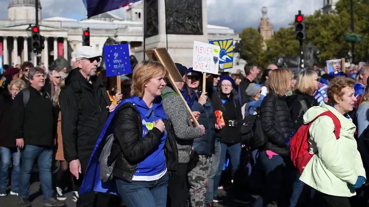 People's Vote supporters in London calling for a final say