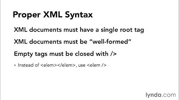011 Proper XML syntax