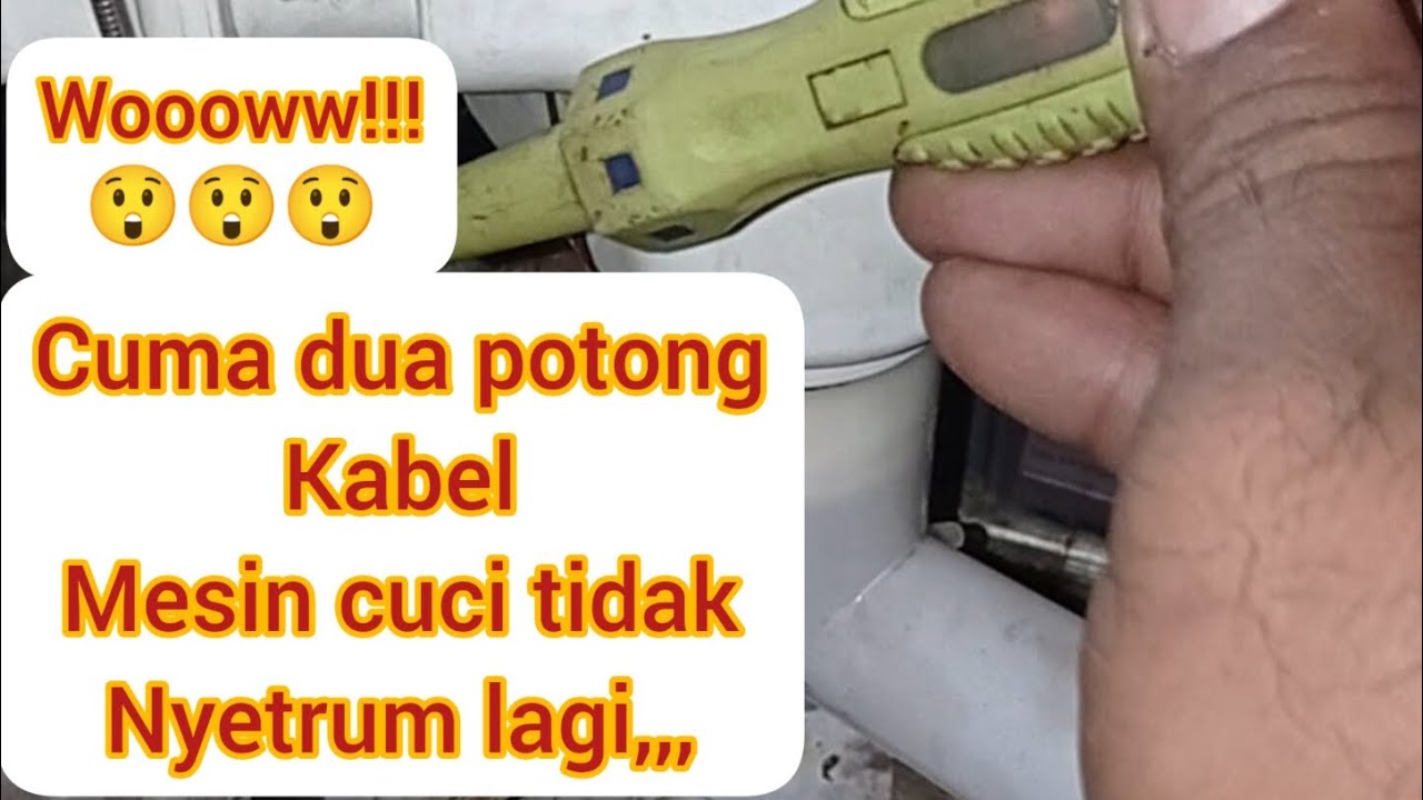 cara ground agar mesin cuci tidak nyetrum 