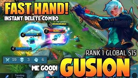 Top 1 Global S15 Gusion | 19Kills Smooth Dagger Combo | Gusion Gameplay | Mobile Legends