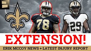 Erik McCoy Extension, Contract Details + Latest Saints Injury Report | New Orleans Saints News