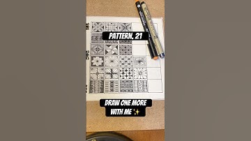 Easy Zentangle Patterns | One Pattern a Day | Part 21 | Draw with Me #zentangleart #pattern #shorts