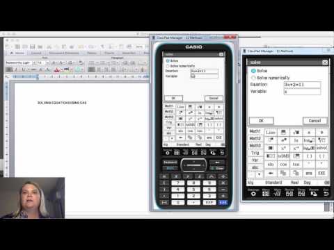 Solving equations using Casio ClassPad CAS