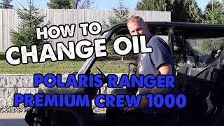 How to Change Oil [2020 Polaris Ranger Premium Crew 1000] by Woodward Acres 2,843 views 1 year ago 10 minutes, 13 seconds