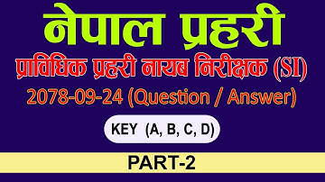 Nepal police SI Technical Computer Operator Model Question