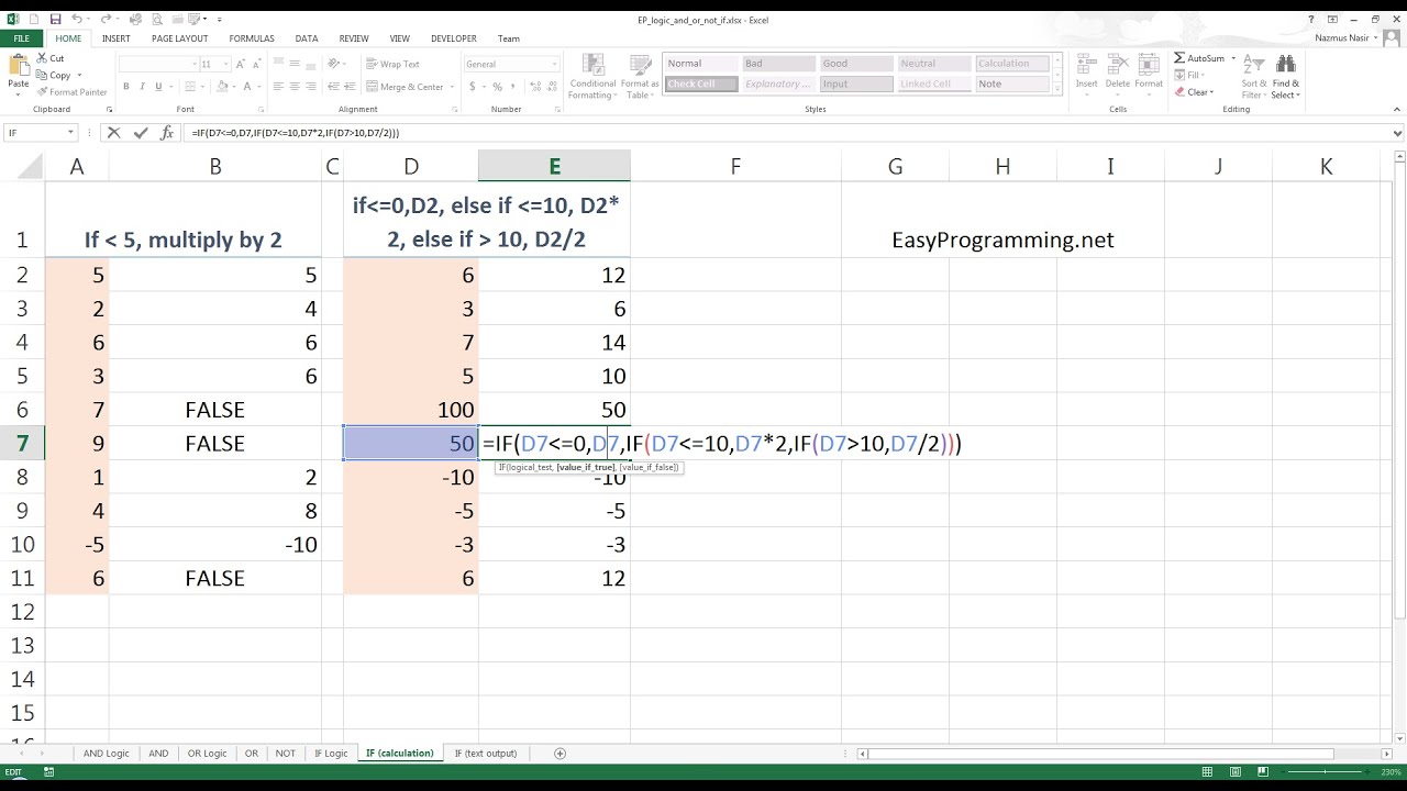 Write an if statement in excel with dates