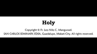Holy Instrumental By Fr Leo Nilo C Mangussad