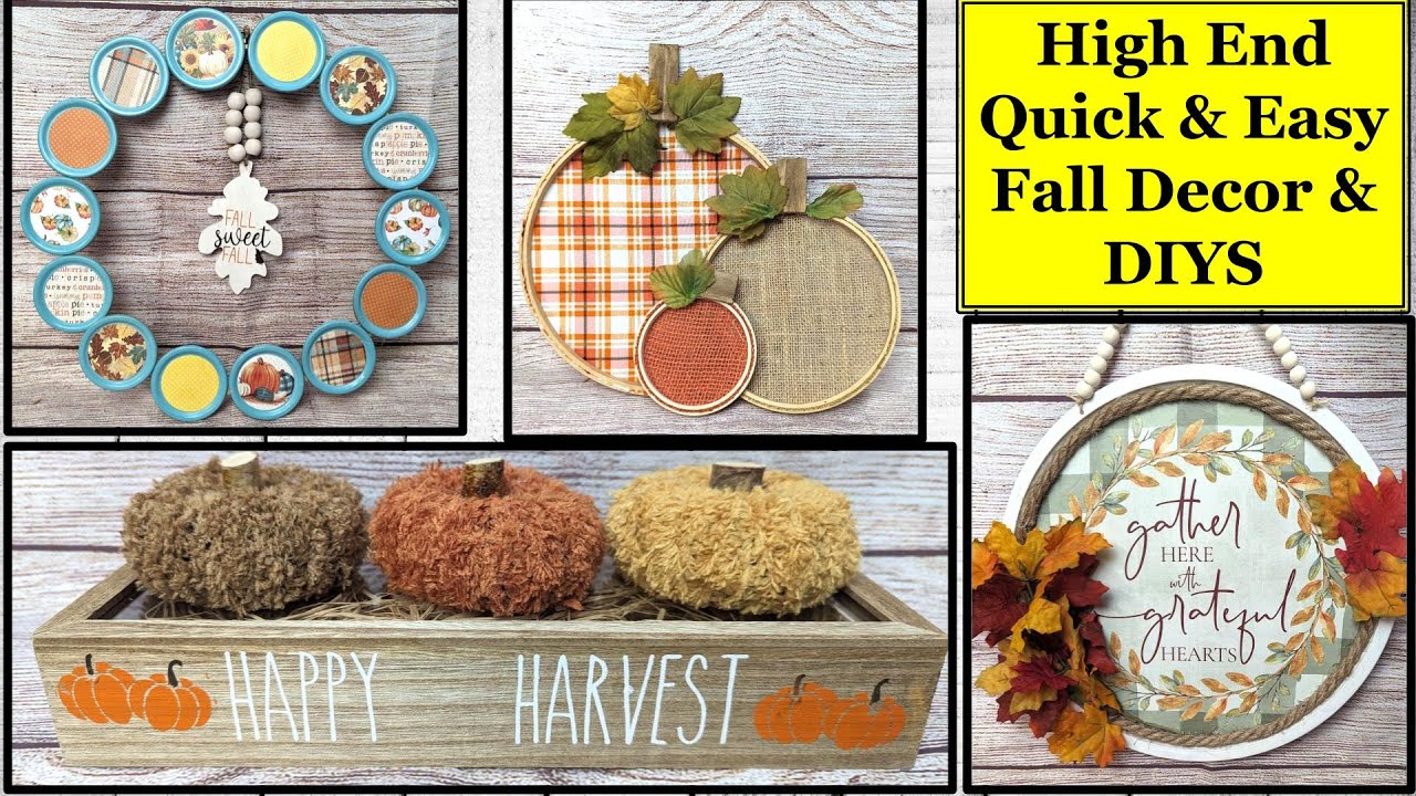 🍁High End Quick and Easy Fall Decor DIYS | Magnolia Design Co | Dollar Tree DIY | Pumpkin Decor