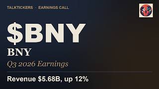 BNY Q3 2026 Earnings: EPS Up 24% as AI and Tokenization Drive Growth