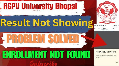 RGPV ENROLLMENT NOT FOUND PROBLEM || Rgpv result not showing|#rgpv #rgpvbhopal #result #viral