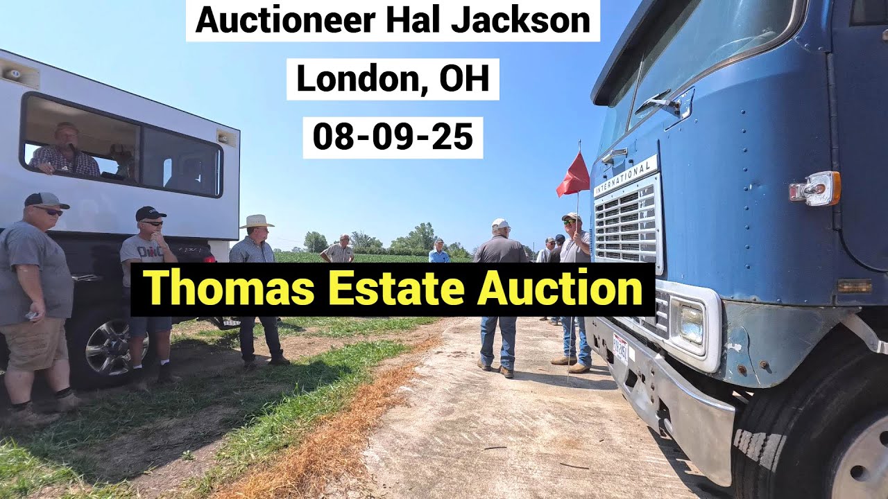 Auctioneer Hal Jackson Selling Old Farm Trucks IH | GMC | Ford | Mack - Grain Trailer - 08-09-25