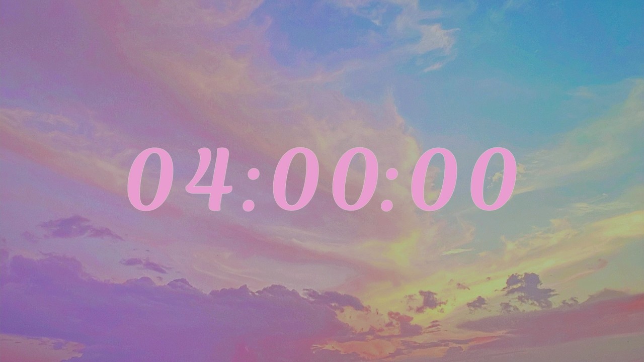 50/10 Pomodoro Timer | 4 Hour Study Session | Calm Aesthetic Focus (No Music)