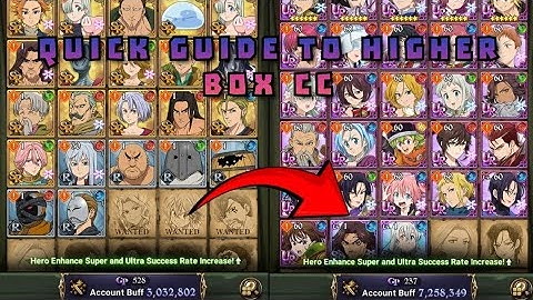 8-ish minute Simple guide to INCREASE your BOX CC| Seven Deadly Sins: Grand Cross 