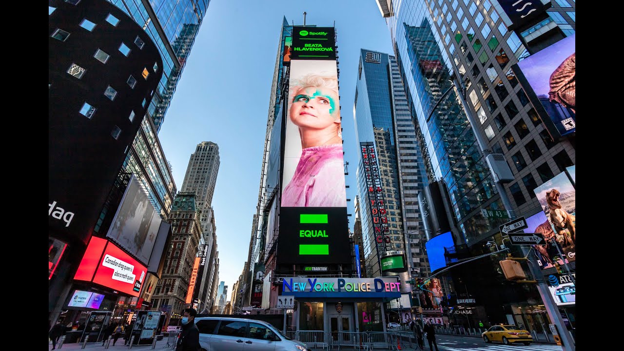 Beata Hlavenková - Artist of November 2021 Spotify EQUAL CZ & SK - Times Square - New York