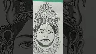 😱how to draw Khatu Shyam🙏 drawing easy #shorts #trending #outline #sketch ☺️