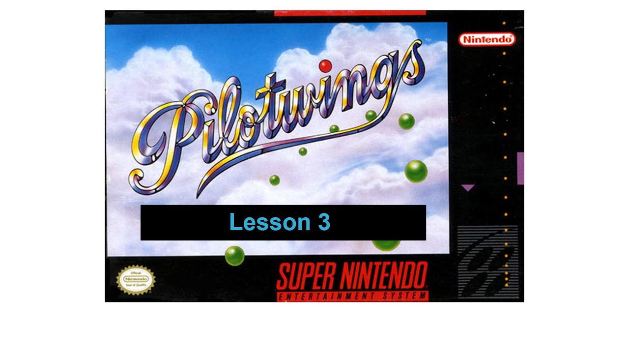 Pilotwings (SNES) lesson 3 366pts.  Light Plane/Rocketbelt/Skydive