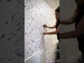 Transform Your Bathroom with Peel and Stick Wallpaper #wallpaperdecor #bathroom #shorts
