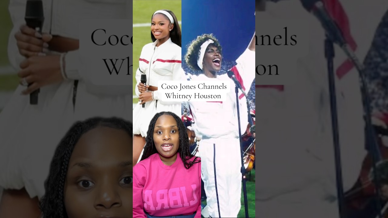 Coco Jones channels Whitney Houston energy at the Super Bowl 